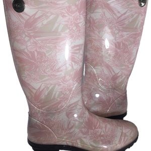 UGG Shaye Rain Boots Womens Floral Sz 7